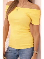 Dámská bavlněná blůza s výstřihem do V a potiskem bílá