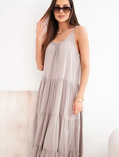 Dámske viskózové šaty fango bez ramienok