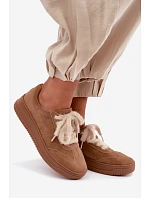 Semišové tenisky s šněrováním  Camel model 22355641 - Kobbo