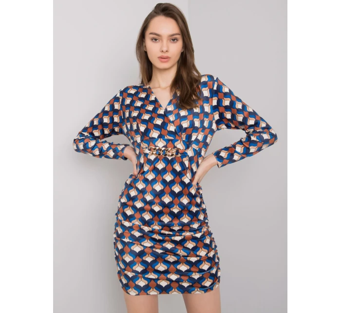 Šaty DHJ SK model 17544477 tmavě modrá - FPrice Šaty DHJ SK model 17544477 tmavě modrá - FPrice