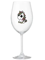DUHOVÝ JEDNOROŽEC - priehľadný pohár na víno 350 ml DUHOVÝ JEDNOROŽEC - priehľadný pohár na víno 350 ml