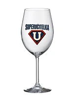 SUPERUČITELKA (MARK) - číry pohár na víno 350 ml