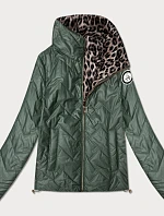 Obojstranná prešívaná bunda Goodlookin v khaki nohaviciach so stojačikom (B8579-11)