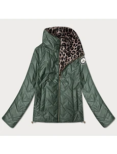 Obojstranná prešívaná bunda Goodlookin v khaki nohaviciach so stojačikom (B8579-11)
