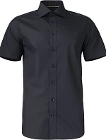J.Harvest & Frost YB 50 S/S Slim Men Keprová košeľa s krátkym rukávom 63.5022 čierna