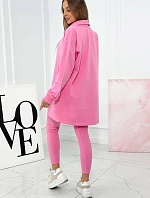 3dielny set blúzka, top a legíny svetlo ružová