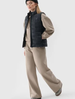 Bezrękawnik Damski Puchowy Ze Stójką 4F 4FWAW24TVJAF139-20S Czarny