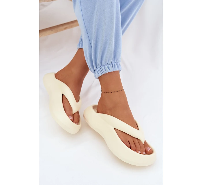 Dámské pěnové žabky světlá béžová Roux