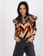 Blúzka DHJ BZ 6533C 1.81P čierna a béžová Blúzka DHJ BZ 6533C 1.81P čierna a béžová