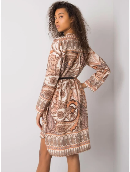 Šaty DHJ SK béžová model 16292320 - FPrice Šaty DHJ SK béžová model 16292320 - FPrice