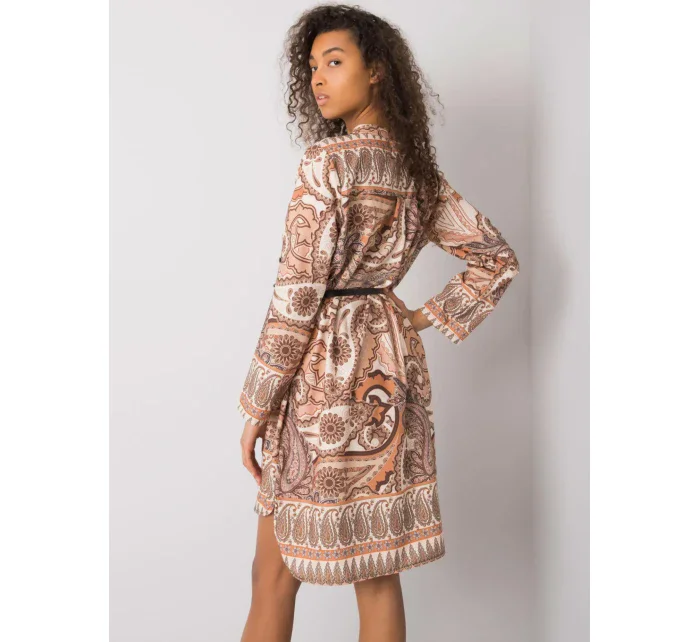 Šaty DHJ SK béžová model 16292320 - FPrice Šaty DHJ SK béžová model 16292320 - FPrice