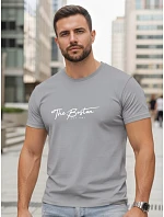 Tshirt męski bawełniany z nadrukiem The Boston szary model 22305532 - FashionStreet