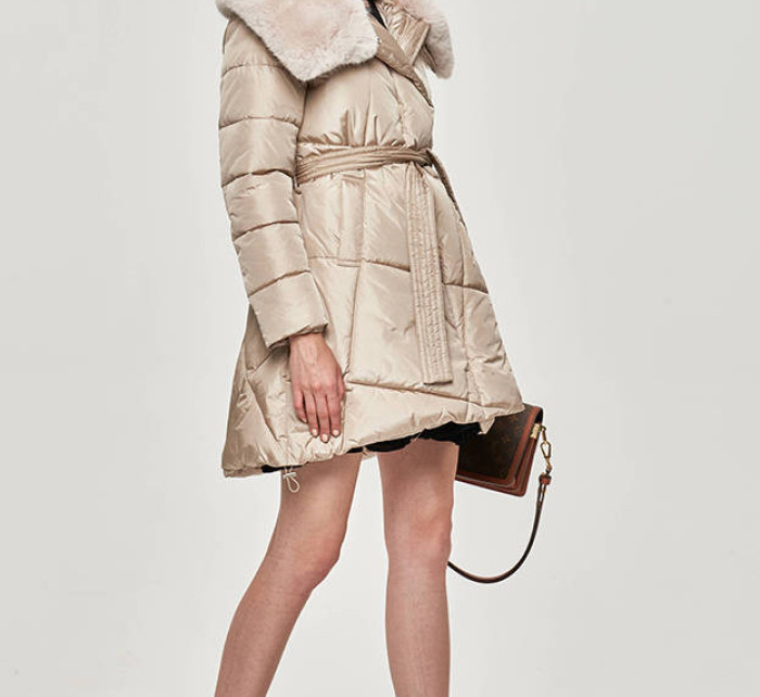 Dámsky zimný kabát s kožušinou (008)