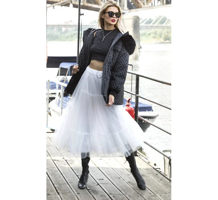 Čierna dámska prechodná bunda nadmernej veľkosti (ag6-27)