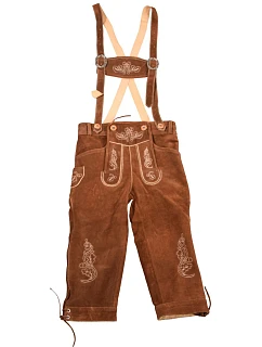 Leather Trousers Dámské kožené kalhoty, dlouhé light brown model 22514567