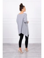 Oversize blúzka šedá