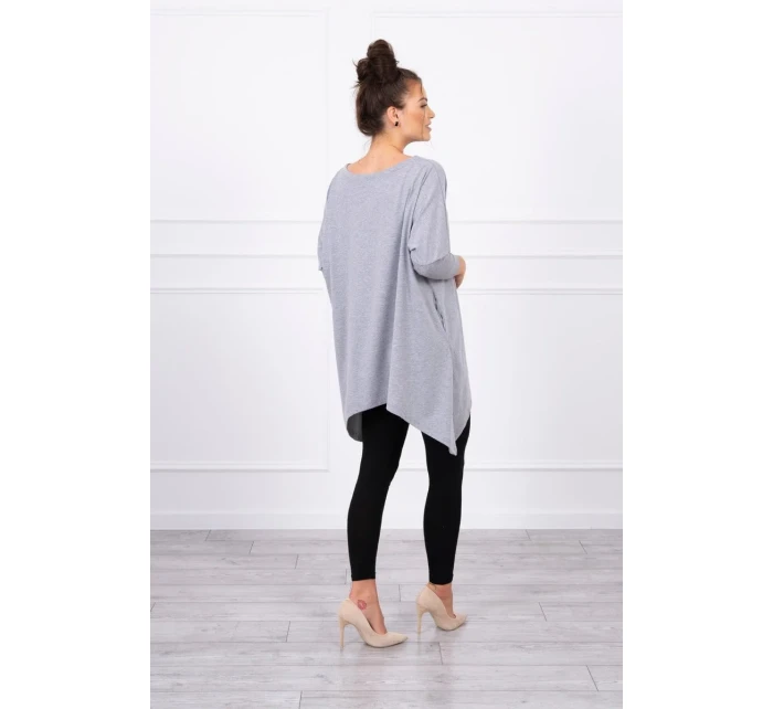 Oversize blúzka šedá