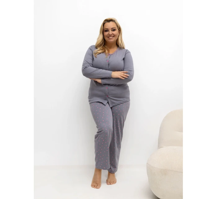 Pyžamo DU PI FP 505.05P tmavosivé Pyžamo DU PI FP 505.05P tmavosivé