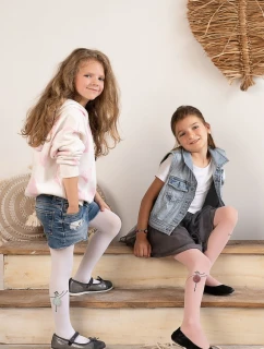 Dětské punčocháče z mikrovlákna s aplikací model 21416118 - Knittex