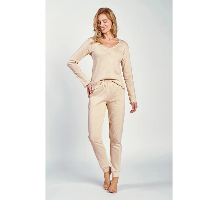 Dámské pyžamo Vicky model 20318536 dł/r SXL Z25 - Taro