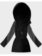 Dámska bunda Goodlookin s monogramom čierna (KK60412-1#)