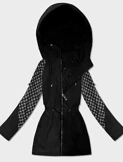Dámska bunda Goodlookin s monogramom čierna (KK60412-1#)