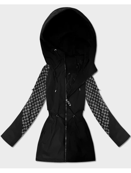 Dámska bunda Goodlookin s monogramom čierna (KK60412-1#)