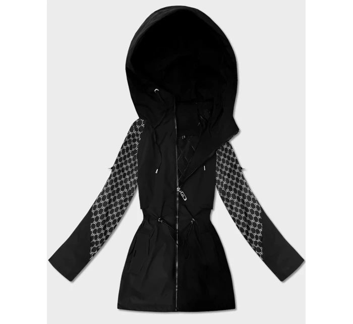 Dámska bunda Goodlookin s monogramom čierna (KK60412-1#)