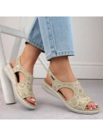 Dámske pohodlné sandále slip-on béžovej farby Unisoft 7196