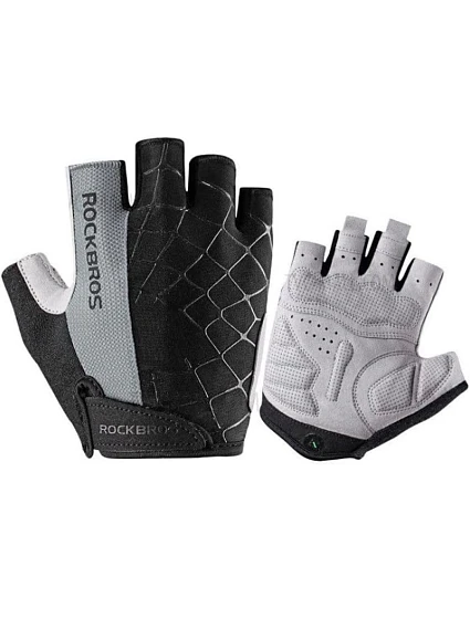 Cyklistické rukavice Rockbros S109GR veľkosť S - sivé