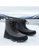 Zimné snehové topánky nepremokavé šedé DK