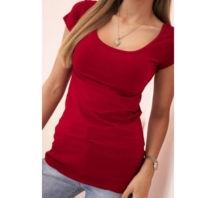 Dámska klasická bavlnená blúzka s krátkymi rukávmi modrá