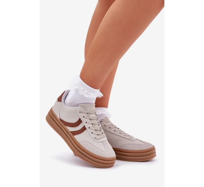 Stylové tenisky na platformě šedé model 21682892 - Boto