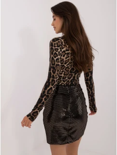 Sukňa BA SD 2607.98 čierna a zlatá