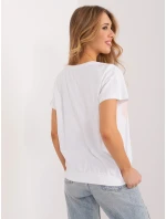 Bluzka RV BZ model 19737933 biało różowy - FPrice Bluzka RV BZ model 19737933 biało różowy - FPrice