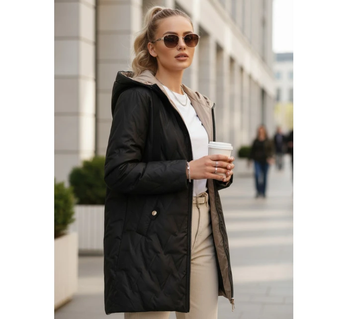 Dámská prošívaná přechodová bunda černá Dstreet model 21995994 - FashionStreet