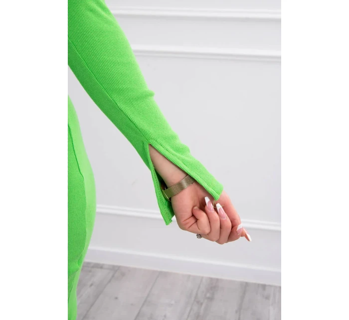 Šaty so zlatou retiazkou zelené neónové