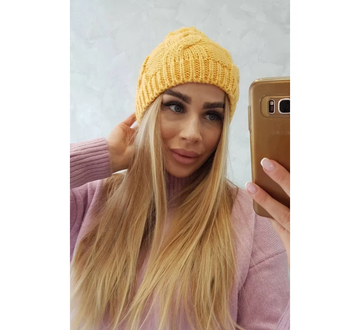 Stefania fleecová čiapka K278 žltá Stefania fleecová čiapka K278 žltá