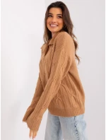 Sweter AT SW  camelowy model 19005998 - FPrice