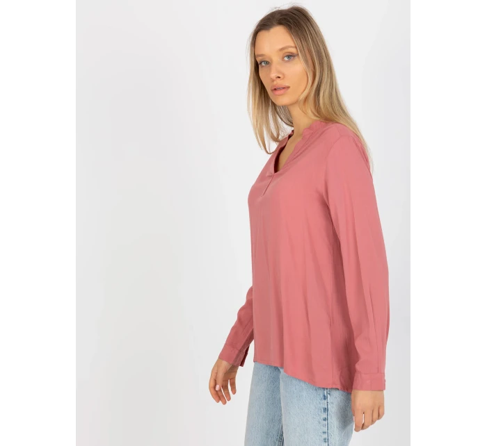 Blúzka D73761M11081A tmavo ružová