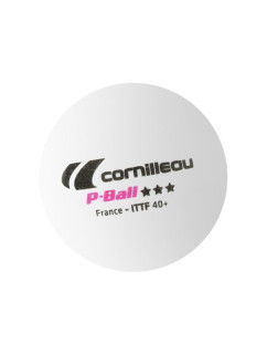 Loptičky na stolný tenis P-BALL ITTF biele 3 ks - Cornilleau