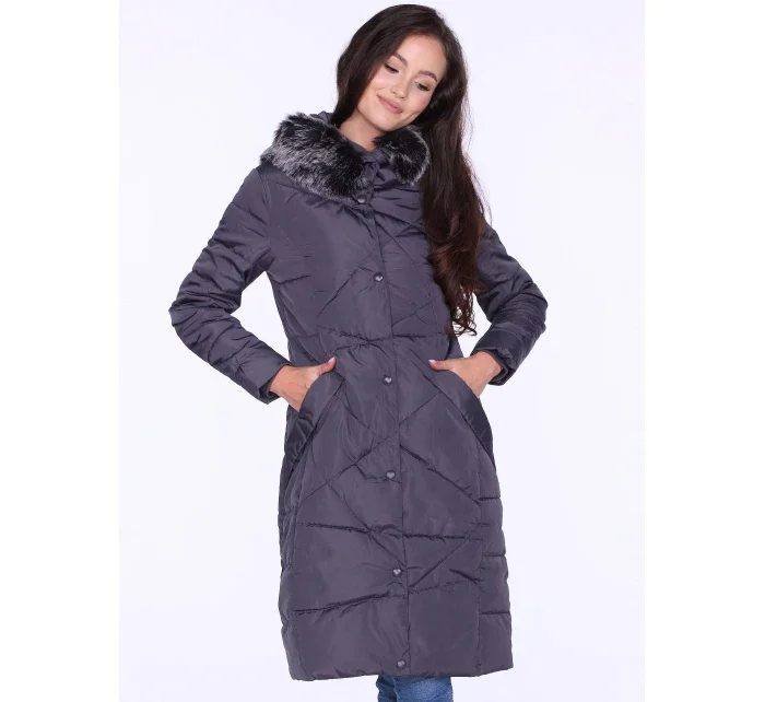 Dámsky kabát BLH818025F tmavošedý - PERSO