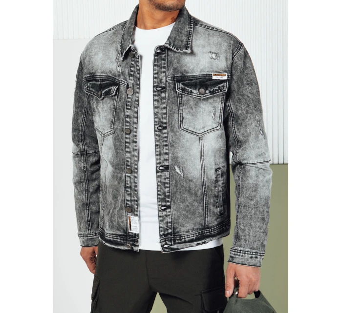 Pánská džínová bunda černá model 21974400 - Dstreet