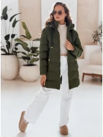 Dámská zimní bunda s kapucí zelená Dstreet model 21978724 - FashionStreet