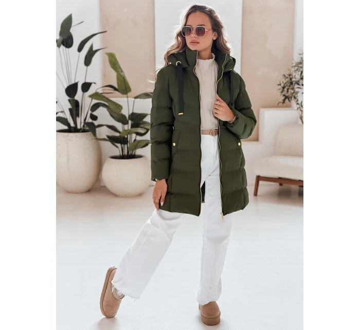 Dámská zimní bunda s kapucí zelená Dstreet model 21978724 - FashionStreet