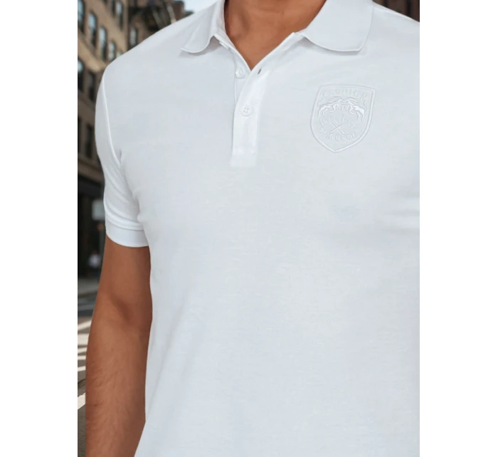 Pánská polokošile s nášivkou bílá Dstreet model 21987849 - FashionStreet