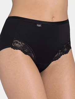 SLOGGI ROMANCE - Maxi nohavičky z bavlny Supima® s čipkou Sloggi