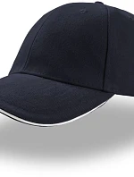 Atlantis Headwear Liberty Sandwich 6-panelová čiapka „Liberty Sandwich“ 33.0005 tmavomodrá/biela