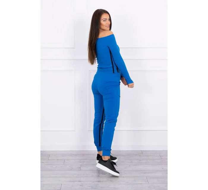 Súprava s dvojitým lemovaním nevädza modrá