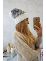 Milano fleecová čiapka K203 grey melange+ecru Milano fleecová čiapka K203 grey melange+ecru